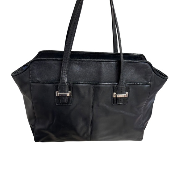 Coach Taylor F25205 Alexis Leather Carryall Satchel Tote Bag in black Leather - Picture 10 of 12